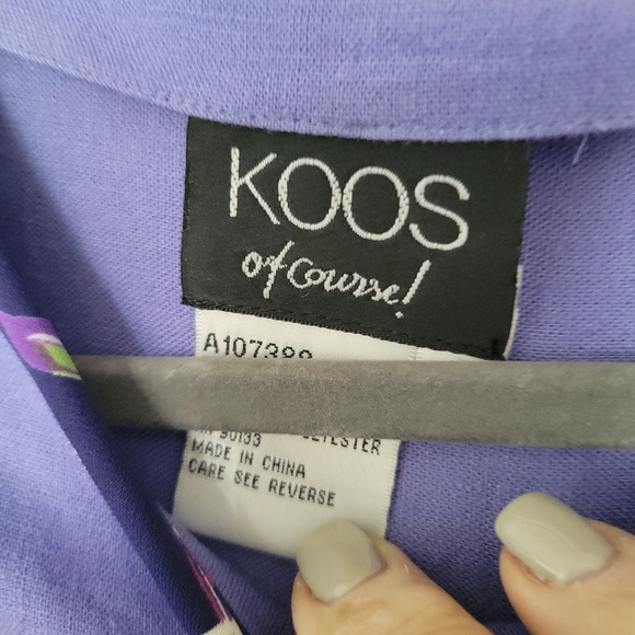 KOOS of Course Women Embellished Jacket Purple Sz Small Linen Blend Jacket Artsy - Picture 2 of 4